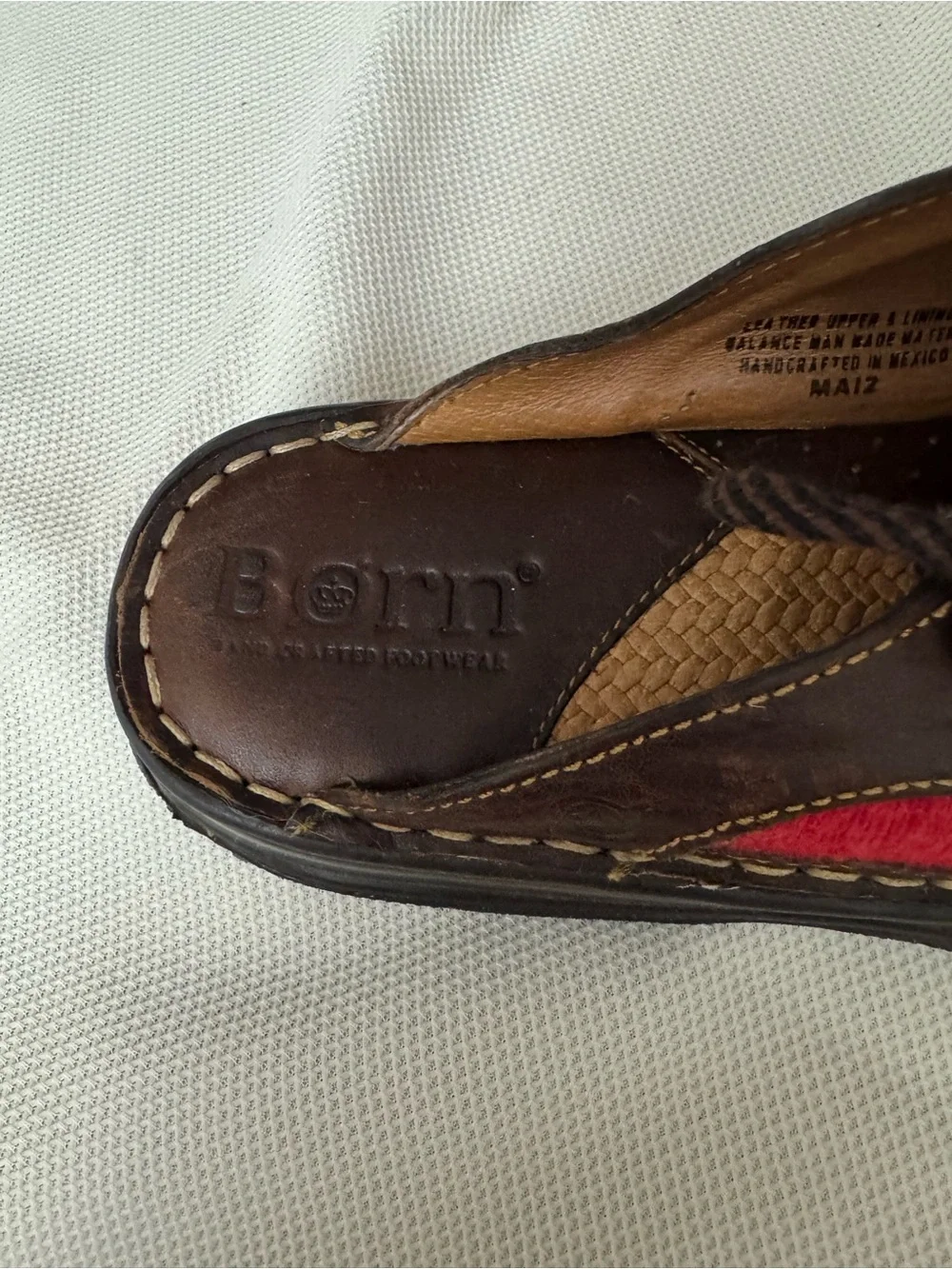 Børn Handcrafted Southwestern Wool Aztec Print Leather Clogs Mules Size -US 13